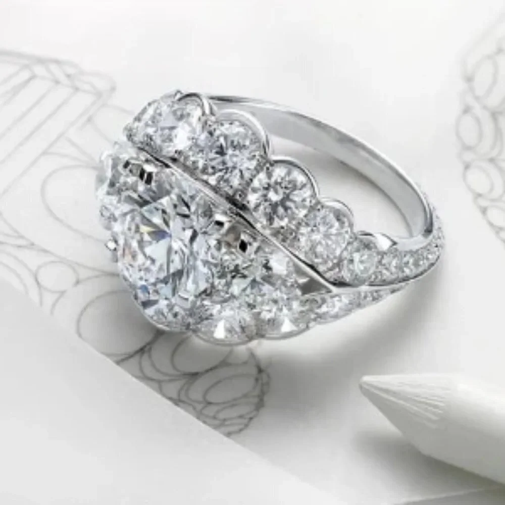 😍Princess Cut Zircon Square Silver Plated Fashion Ring for Women/Girl, L002